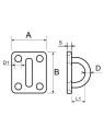 Square anchor plate - 4 points