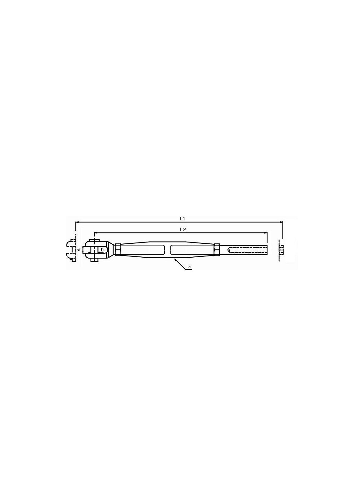 crimp turnbuckle fixed fork/terminal
