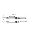 Single-setting turnbuckle - regatta - without graduation