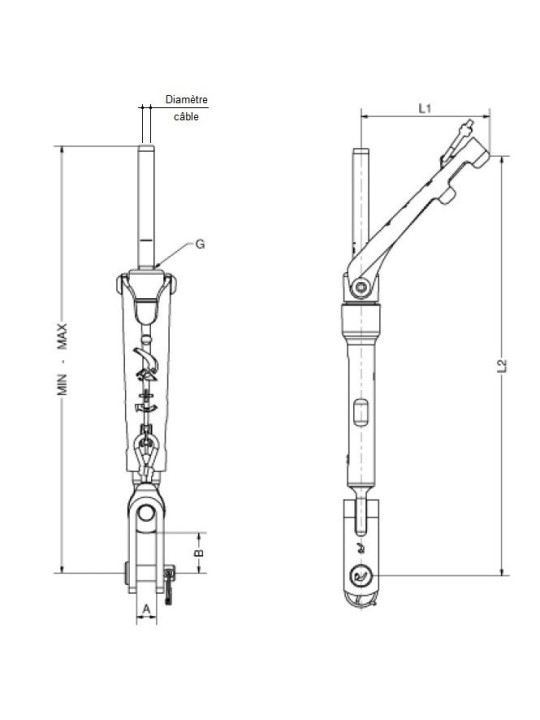 Quickrace graduated handle turnbuckle