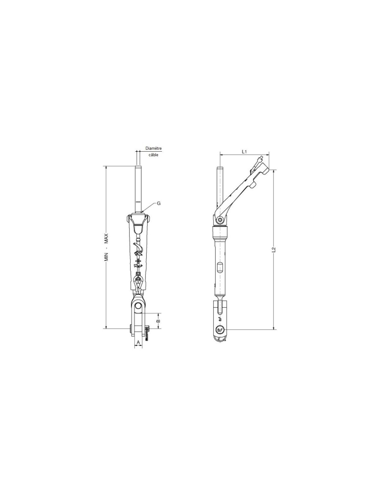 Quickrace graduated handle turnbuckle