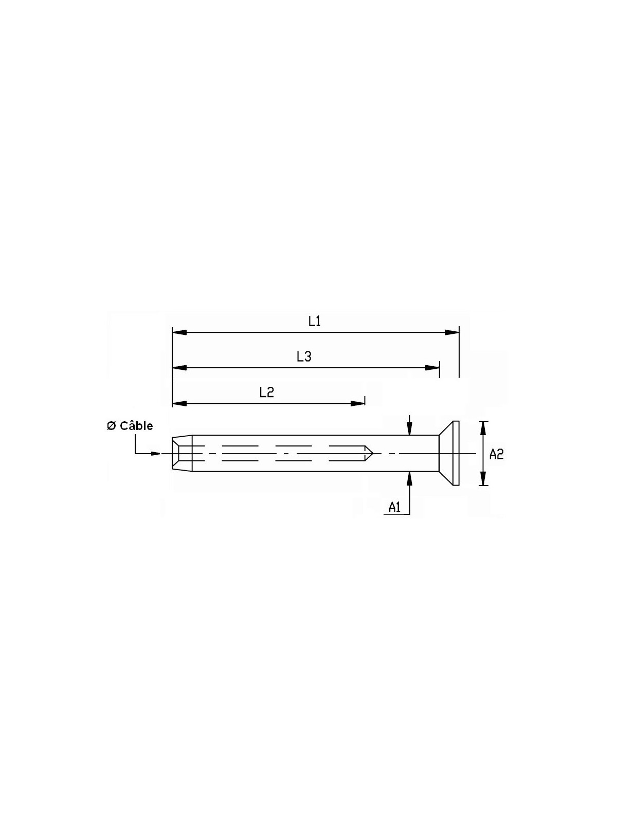 crimp conical head tip