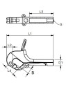 Pelican hook M6 or M8