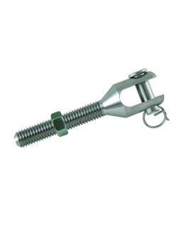 Chape fixe usinée filetée gauche "design"