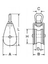 stainless steel pulley 1 sheave diagram