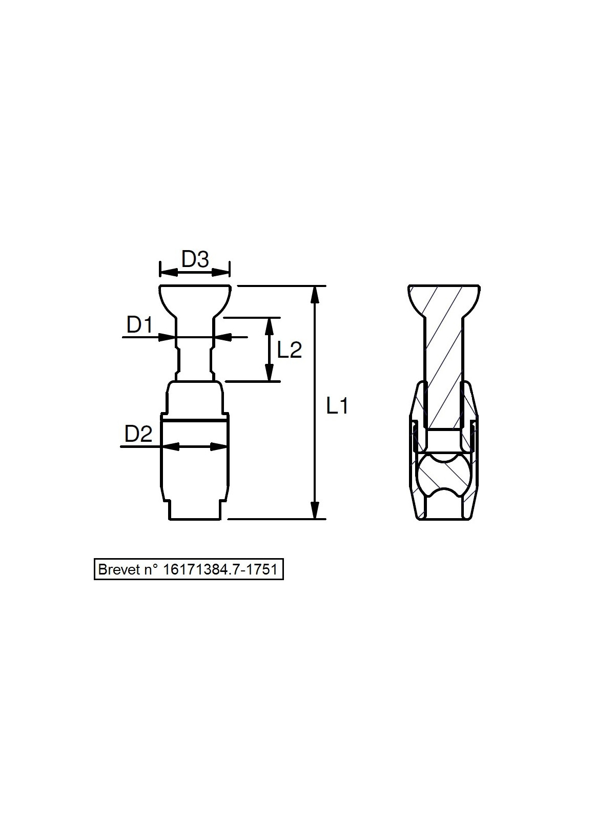 1/2 boule pour gréement Dyneema ou polyéthylène