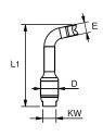 Stainless steel tee for Dyneema rope rigging