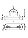 Hasp welded on plate - technical drawing