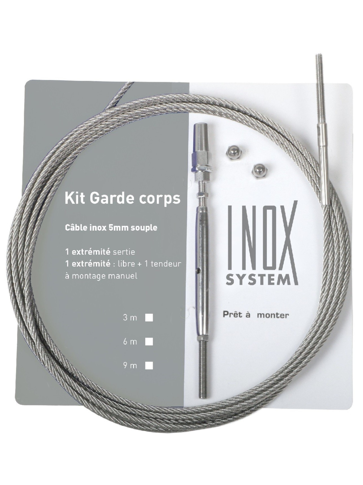 ready to install stainless steel cable kit