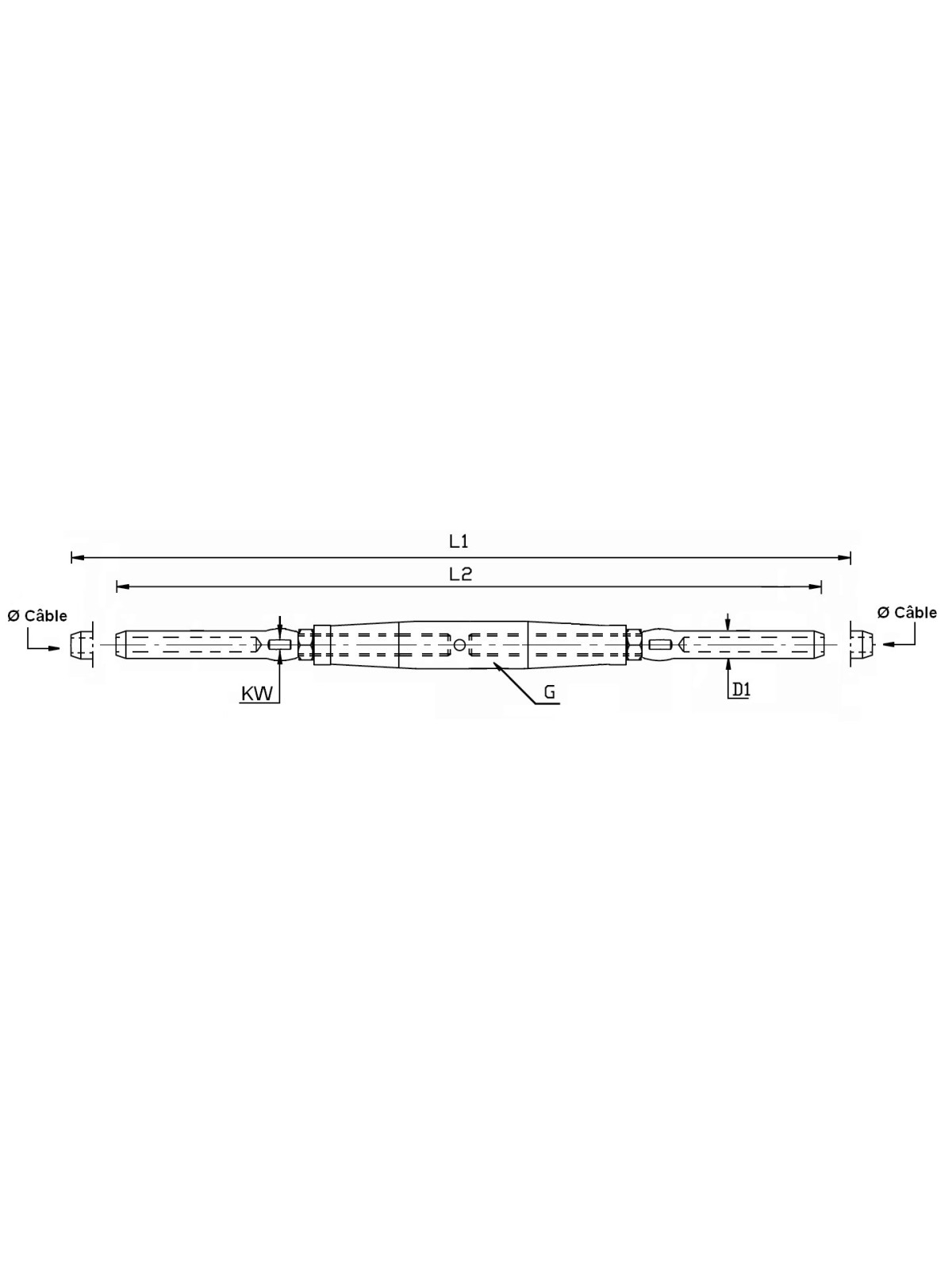 crimp closed turnbuckle terminal