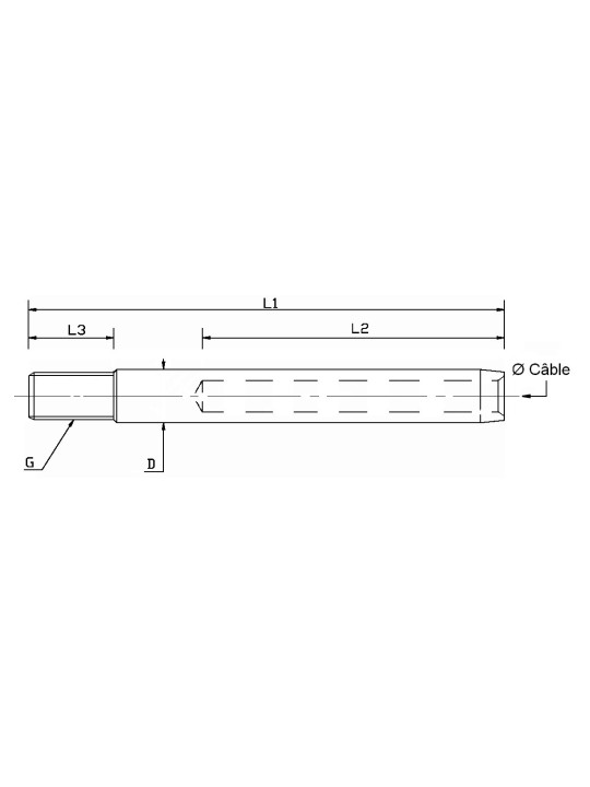 crimp UNF short threading tip