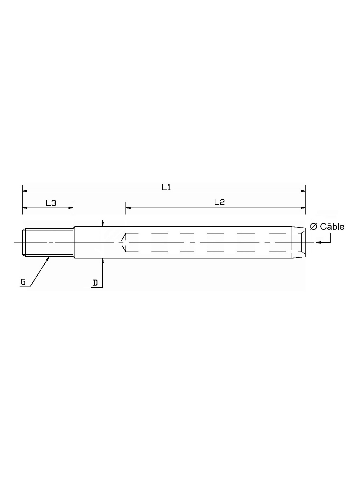 crimp UNF short threading tip