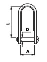 straight cut shackle with screw