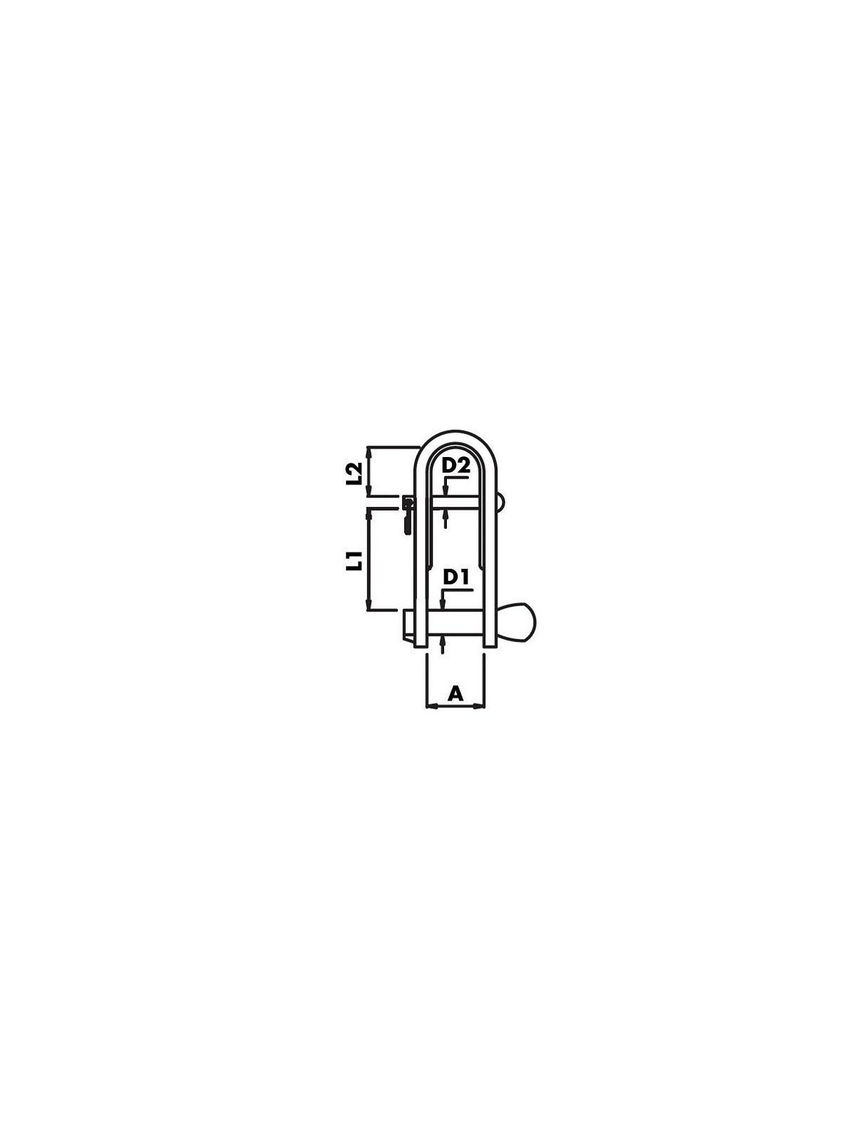 straight cut shackle