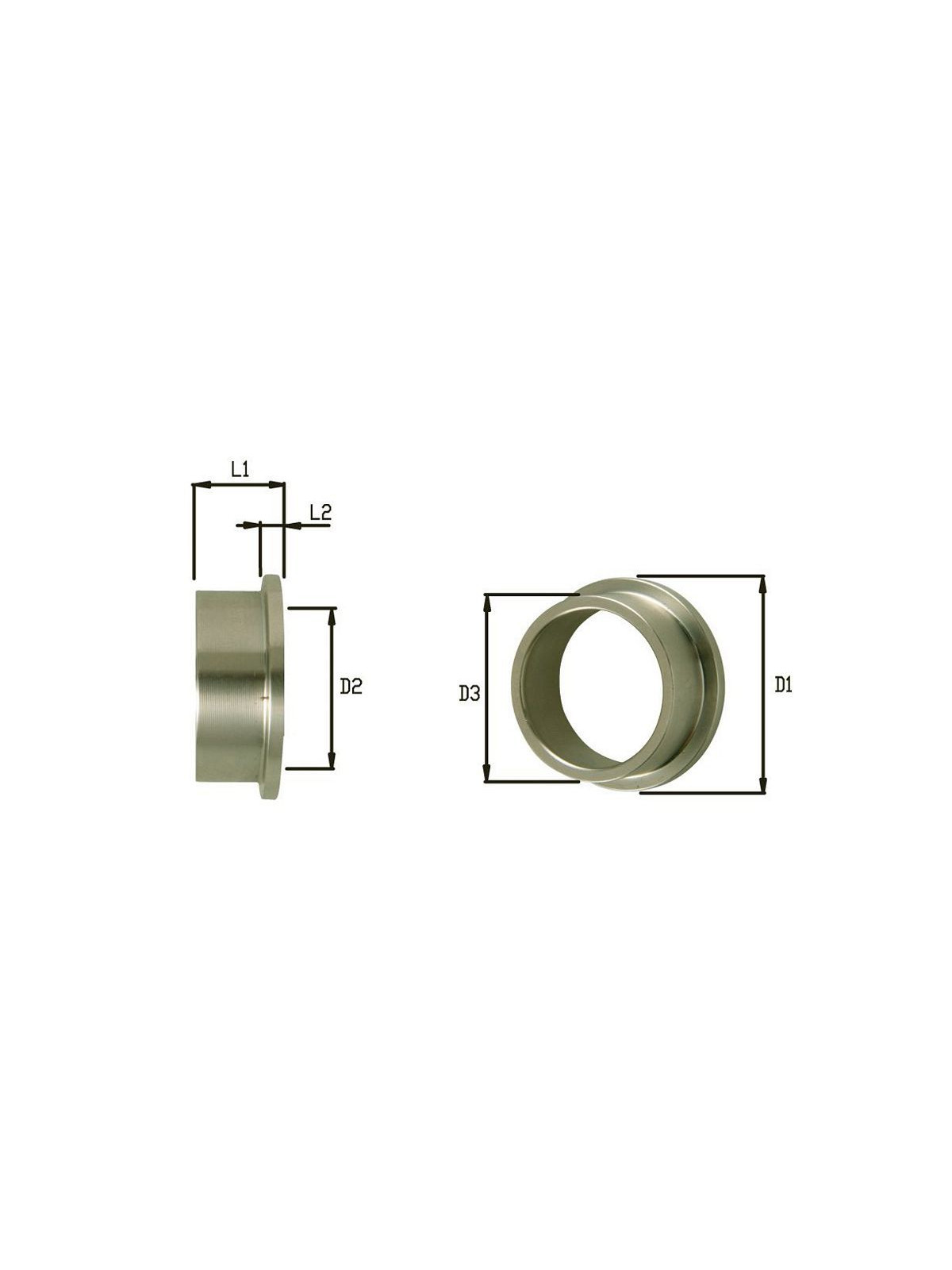 recessed cup