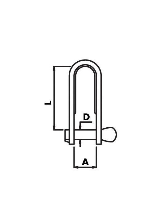 straight cut shackle
