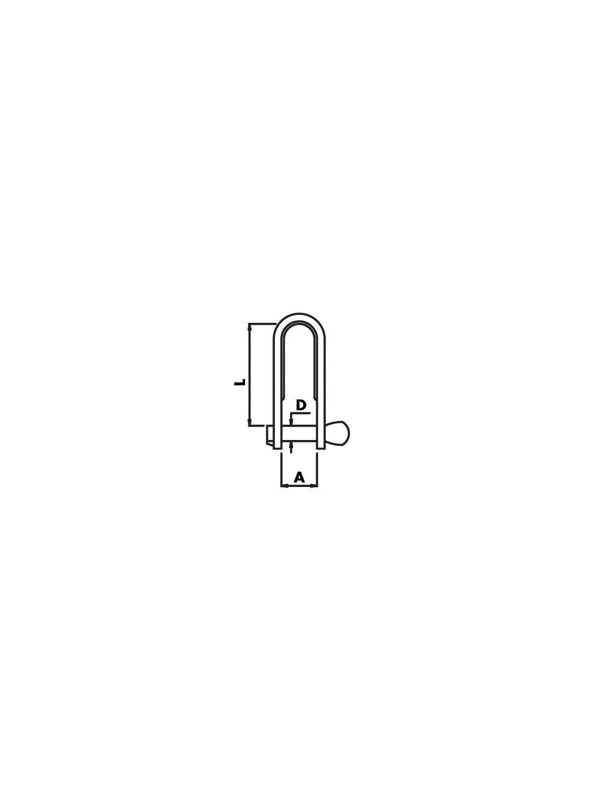 straight cut shackle