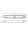 chrome-plated bronze turnbuckle body
