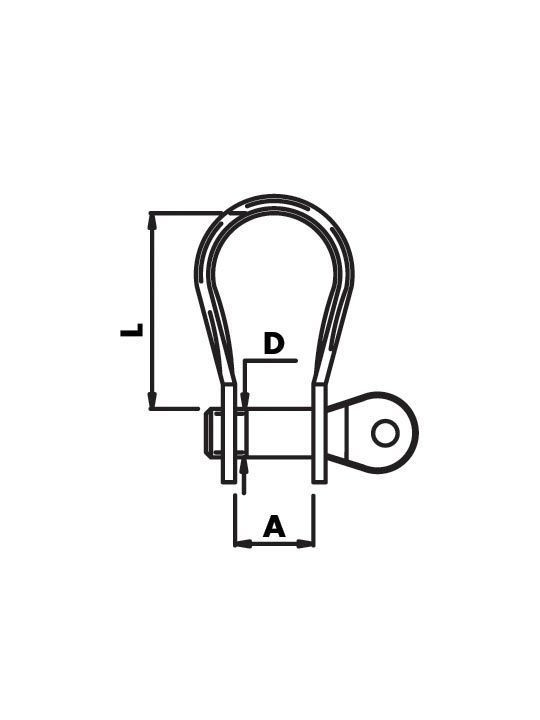 Manille découpée lyre "standard"