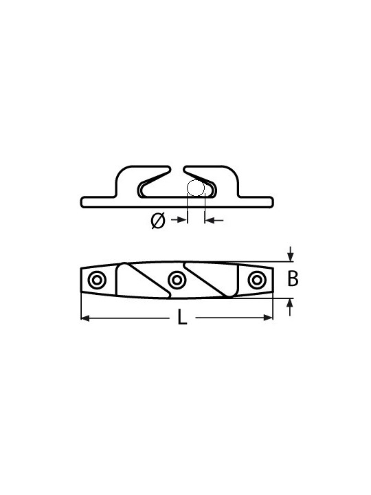 A4 stainless steel fairlead