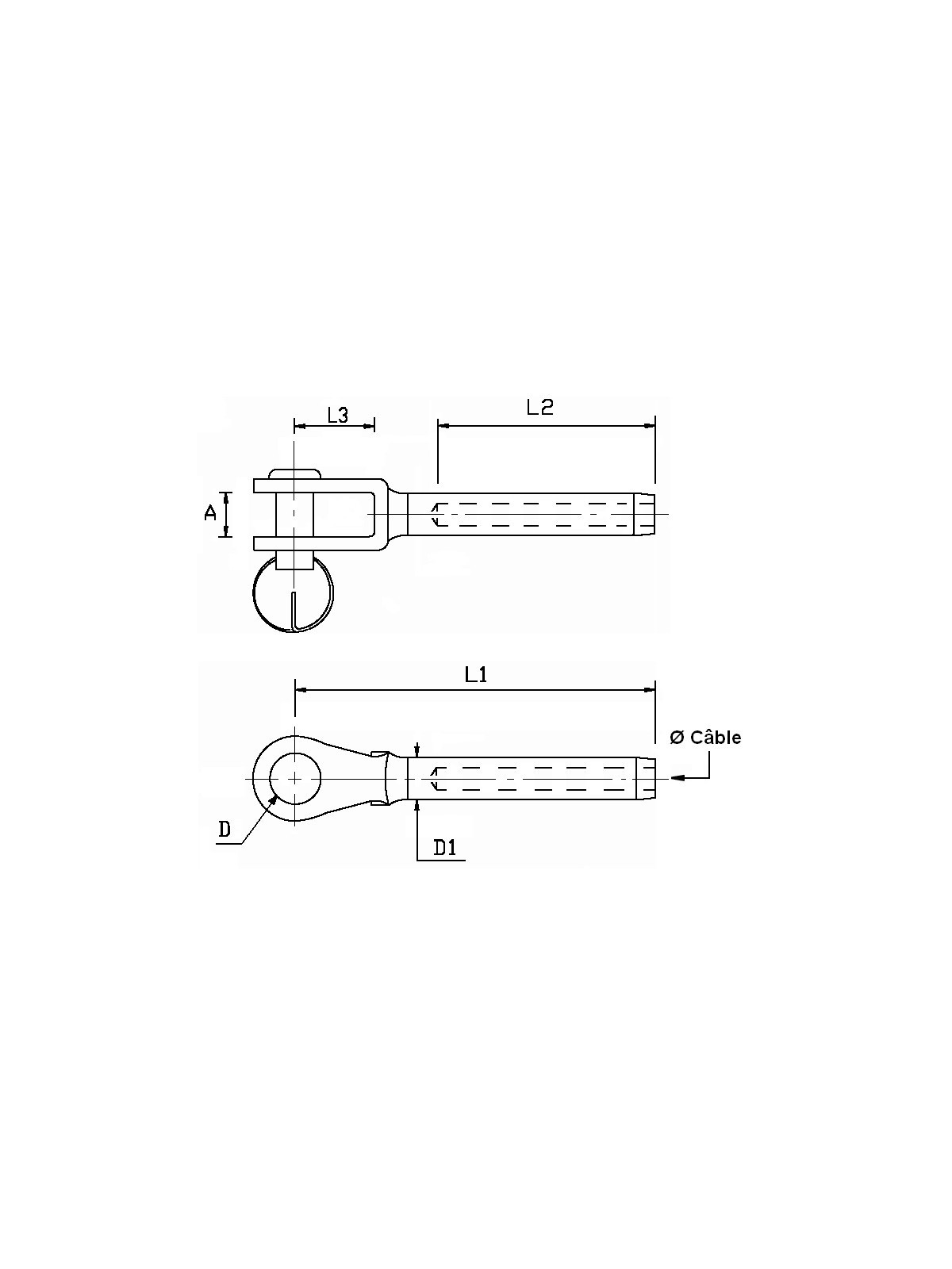 crimp fixed welded fork