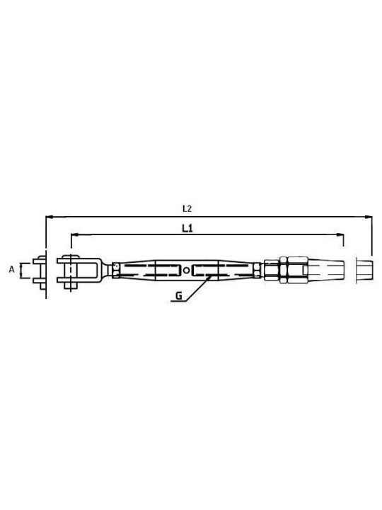 closed turnbuckle fixed fork
