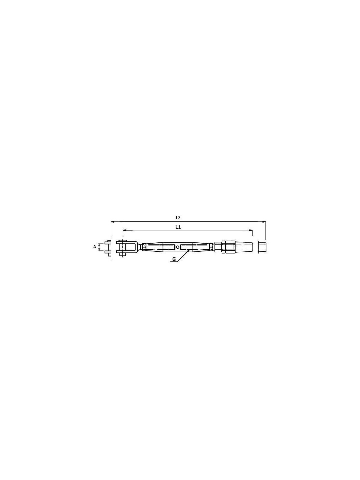 closed turnbuckle fixed fork