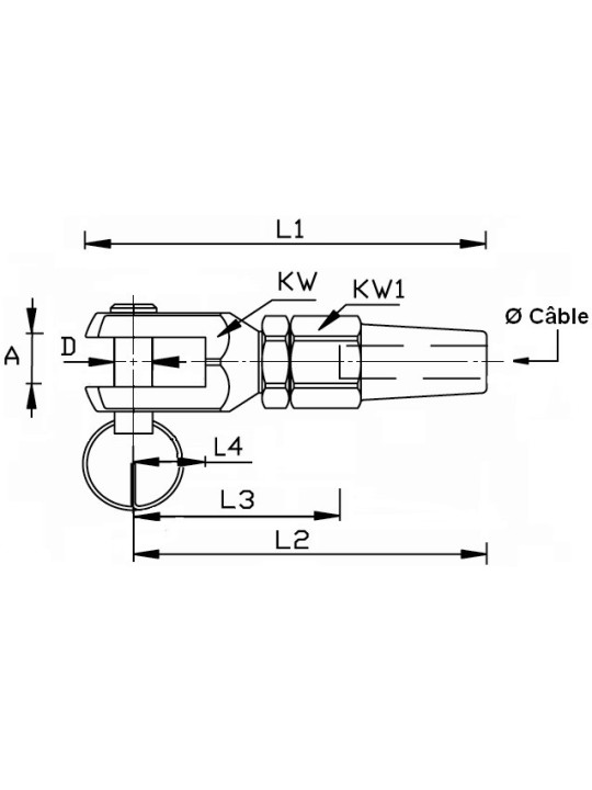 swageless fork terminal