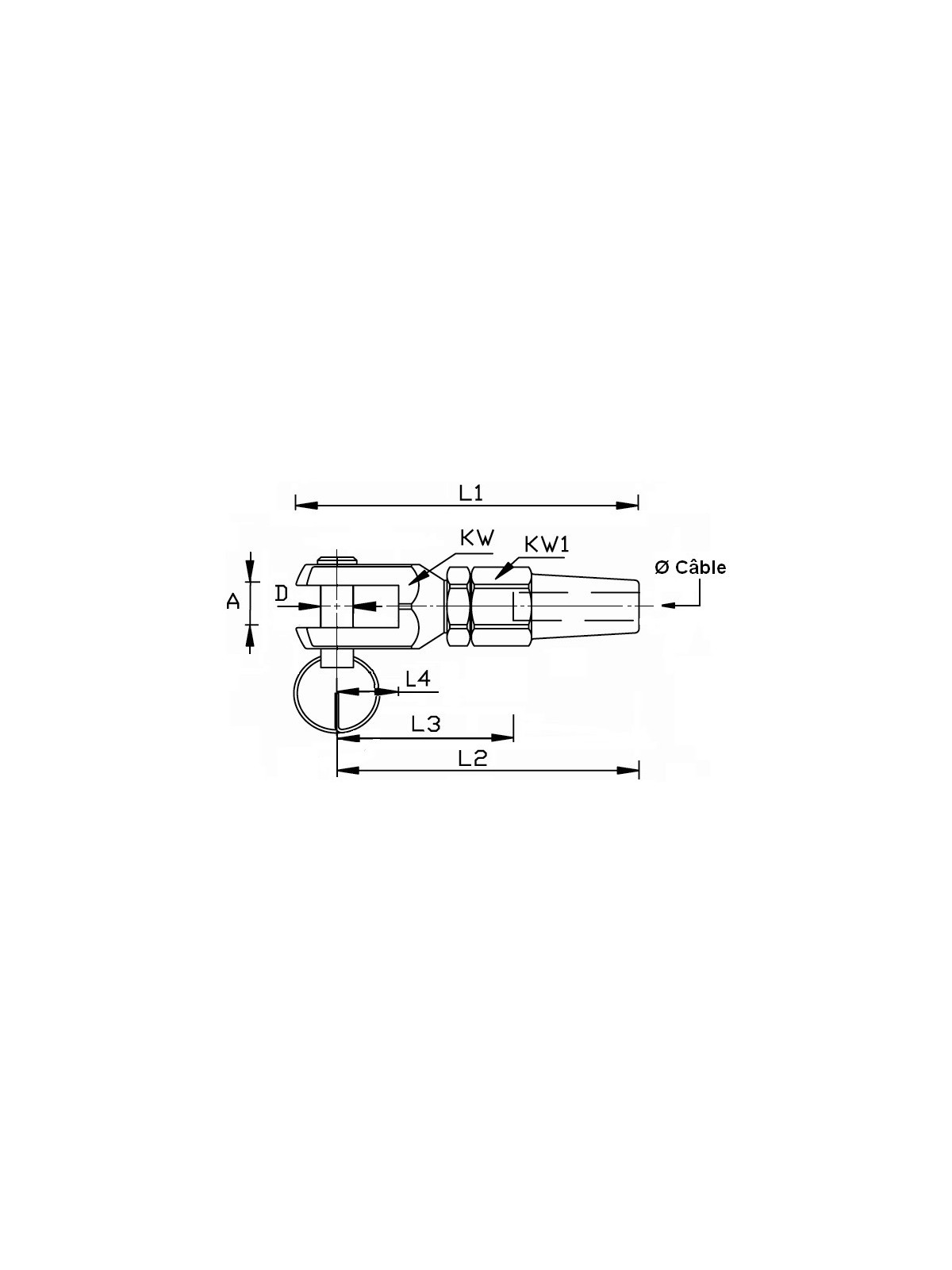 swageless fork terminal