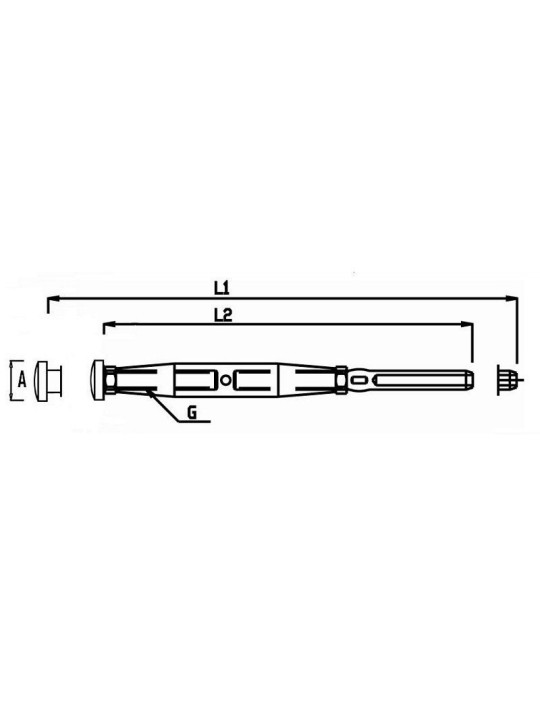 crimp closed turnbuckle