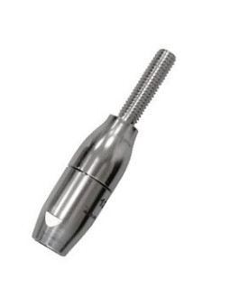 stainless steel threaded end for textile railing