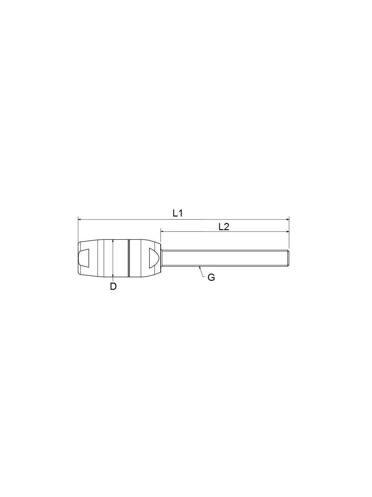 stainless steel threaded end for rope railing