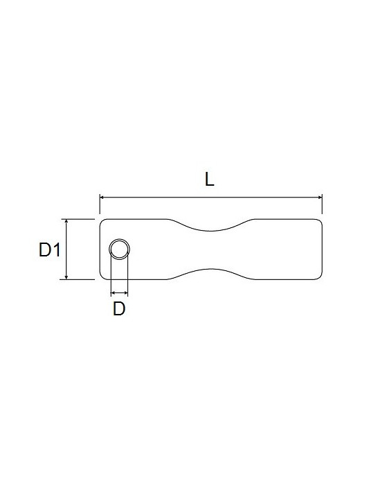 T-bone loop shackle inox