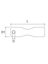 T-bone loop shackle inox