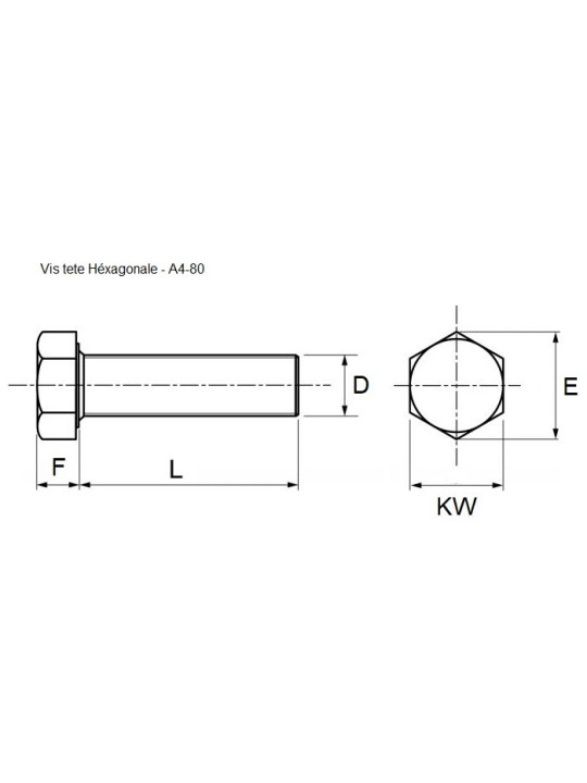 Stainless steel H-head screw