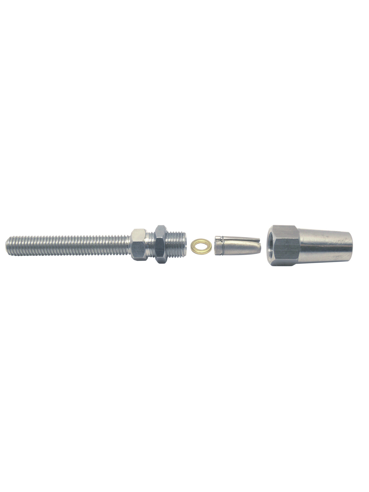 stainless steel swageless threaded terminal
