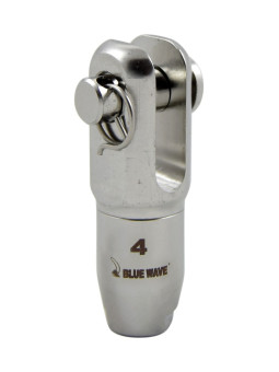 Stainless steel fork terminal for rope