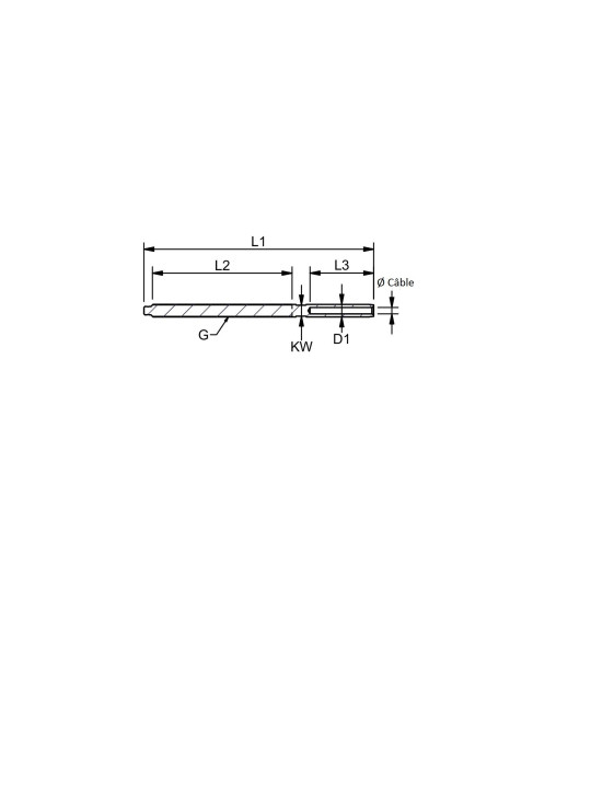 Crimp long UNF thread terminal - right pitch