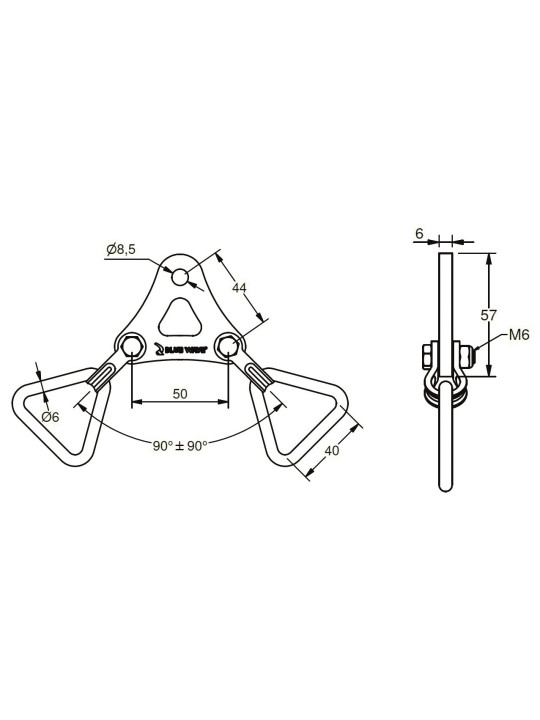 Shade sail plate