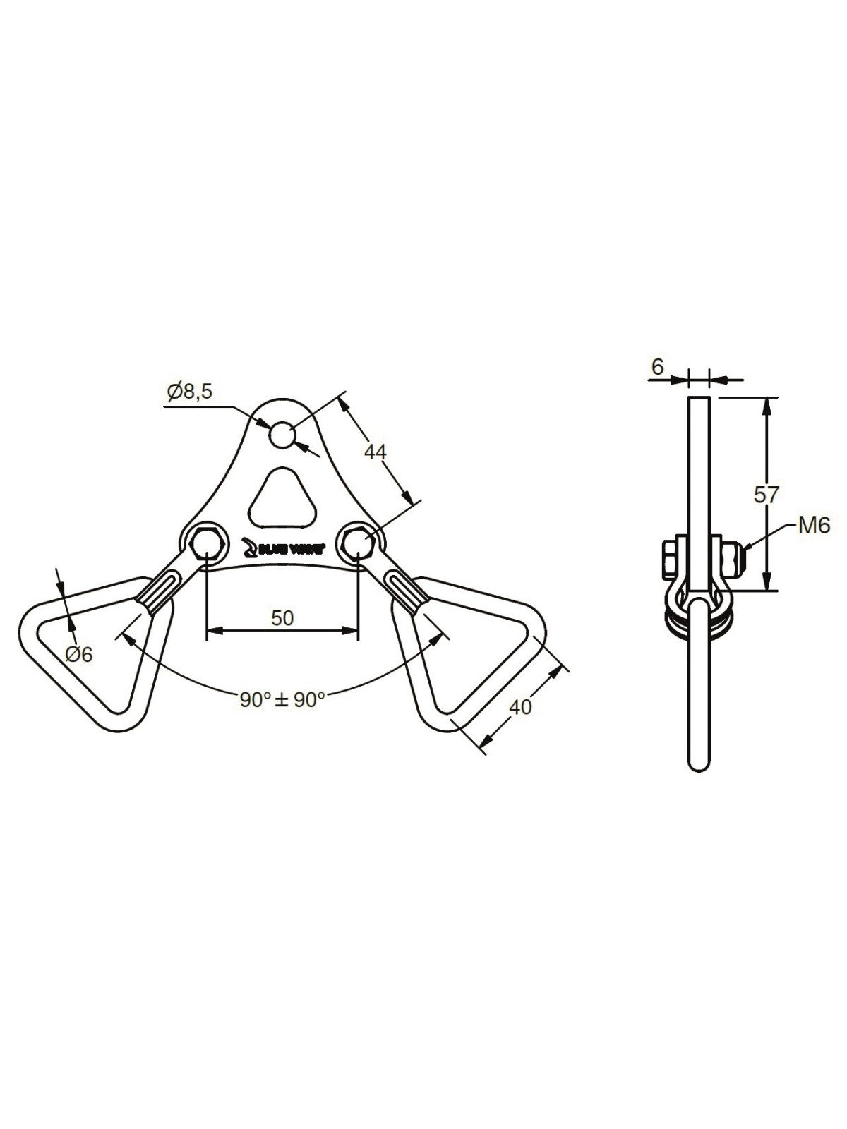 Shade sail plate