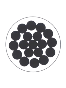 Cable de acero inoxidable 1×19 AISI 316 revestido de PVC blanco resistente a los rayos UV - Cable rígido unipolar