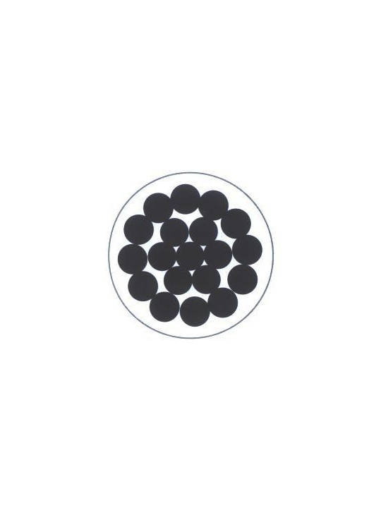 Câble inox 1×19 AISI 316 gainé PVC blanc anti-UV - Monotoron rigide