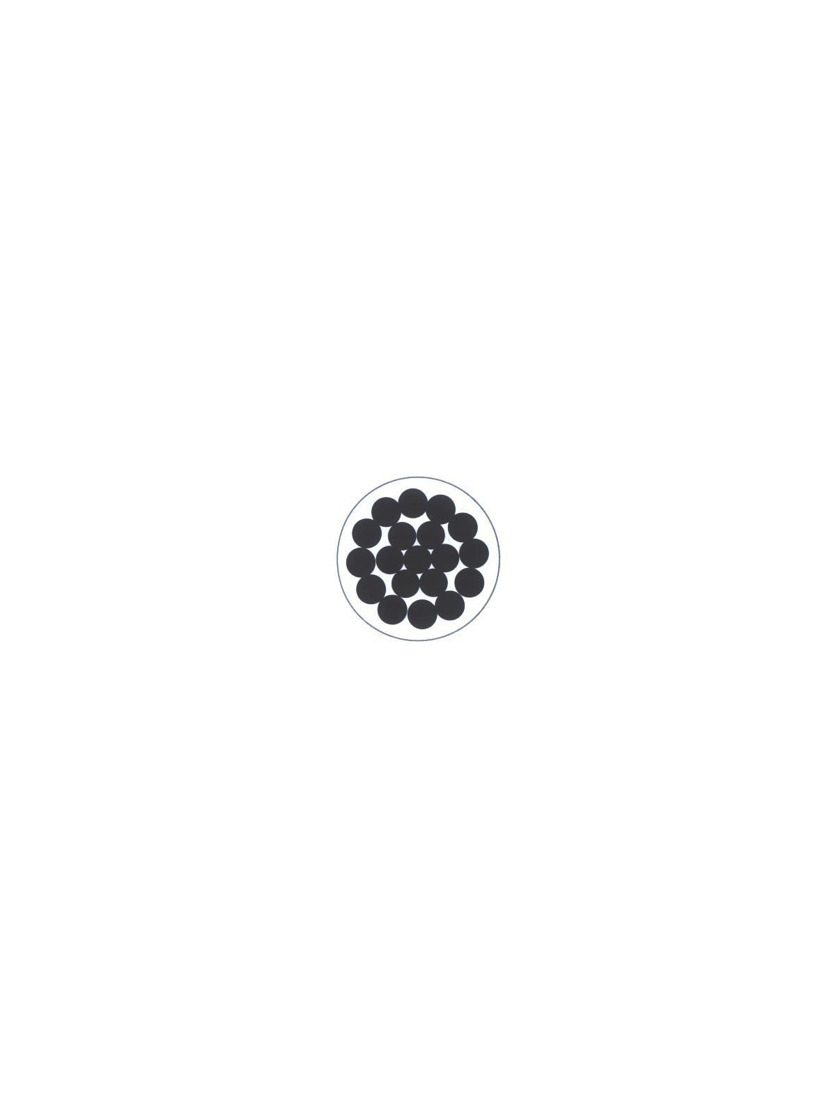 Câble inox 1×19 AISI 316 gainé PVC blanc anti-UV - Monotoron rigide
