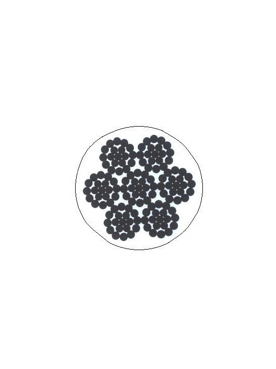 Câble inox 7×7 AISI 316 gainé PVC blanc anti-UV - Souple et durable