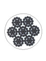 Cable de acero inoxidable 7×7 AISI 316 enfundado en PVC blanco anti-UV - Flexible y duradero