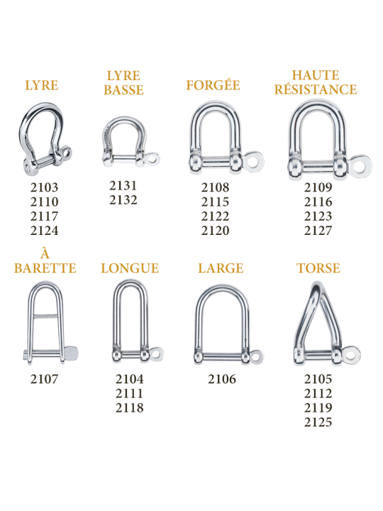 Stainless steel shackles