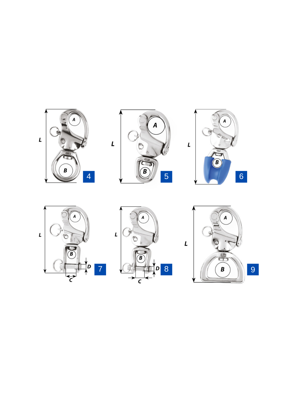 Halyard snap hooks