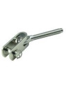 Chape articulée filetée UNF gauche pour ridoirs de câbles sertis inox