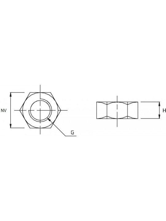 UNF right stainless steel nut
