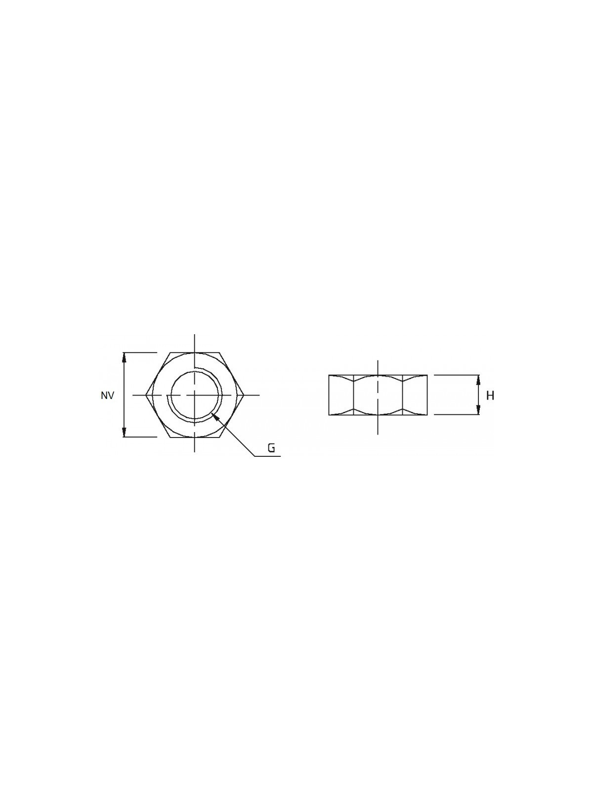 UNF right stainless steel nut